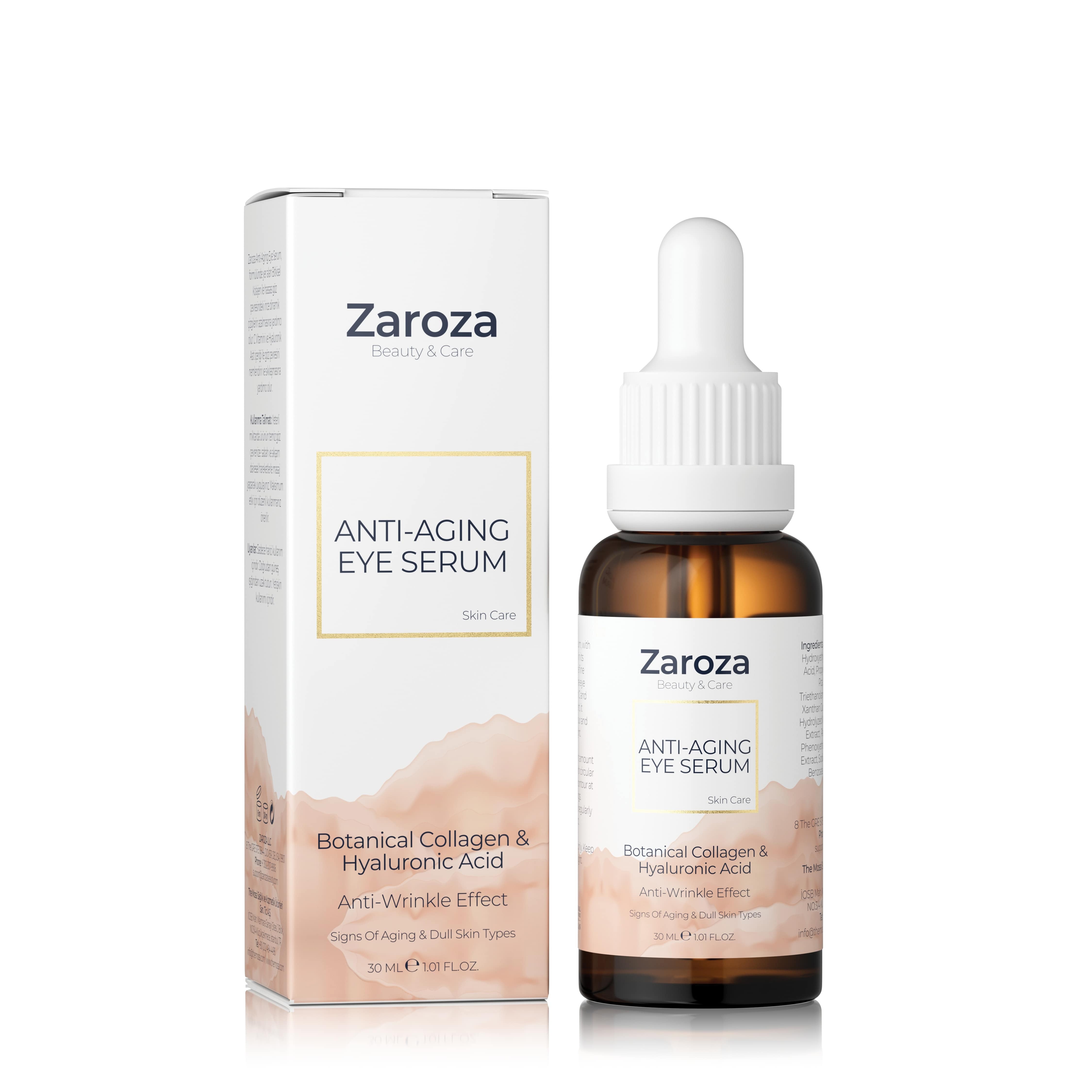 Zaroza Anti-Aging Eye Serum 30ml with Collagen and Hyaluronic Acid