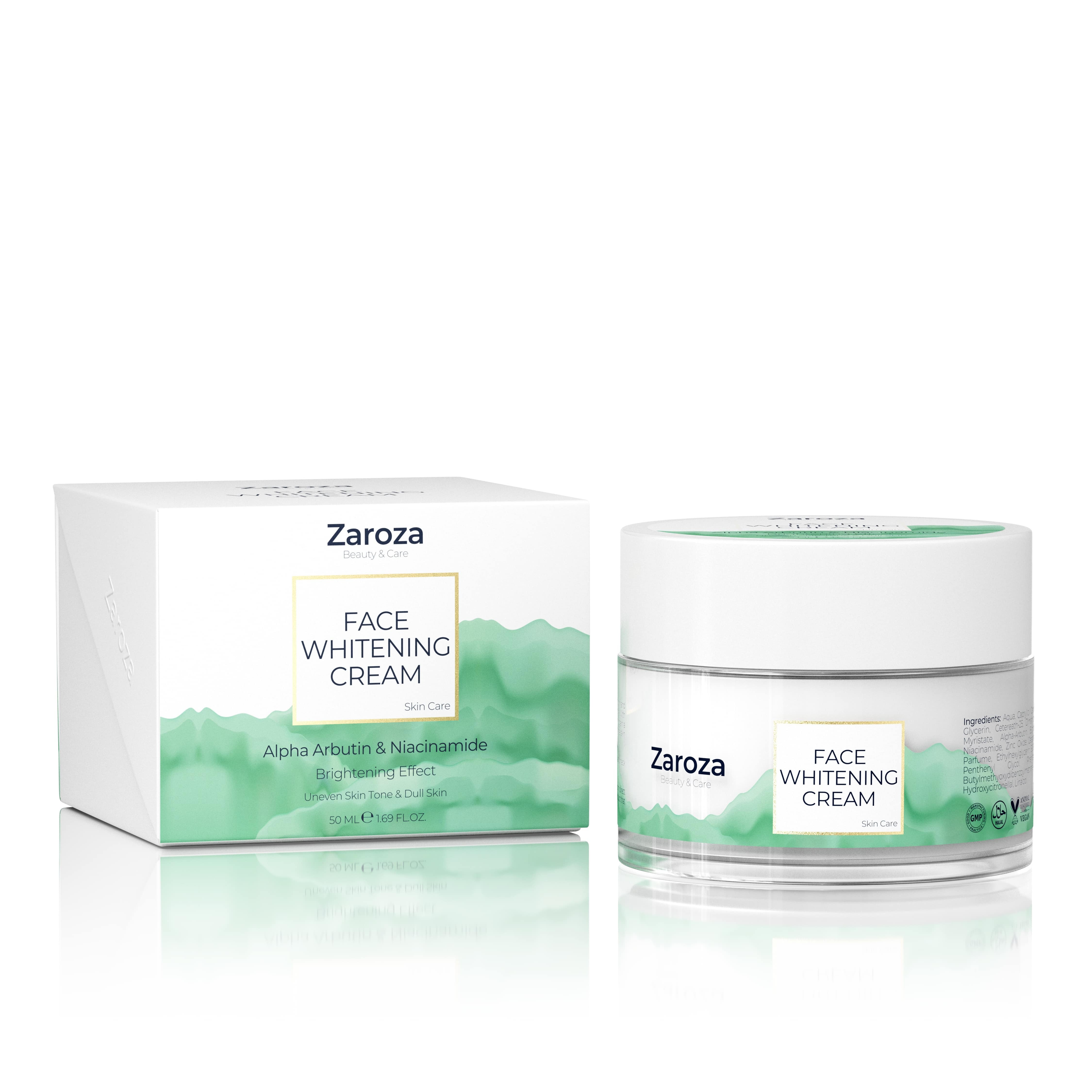 Zaroza Face Whitening Cream 50ml with Alpha Arbutin and Niacinamide