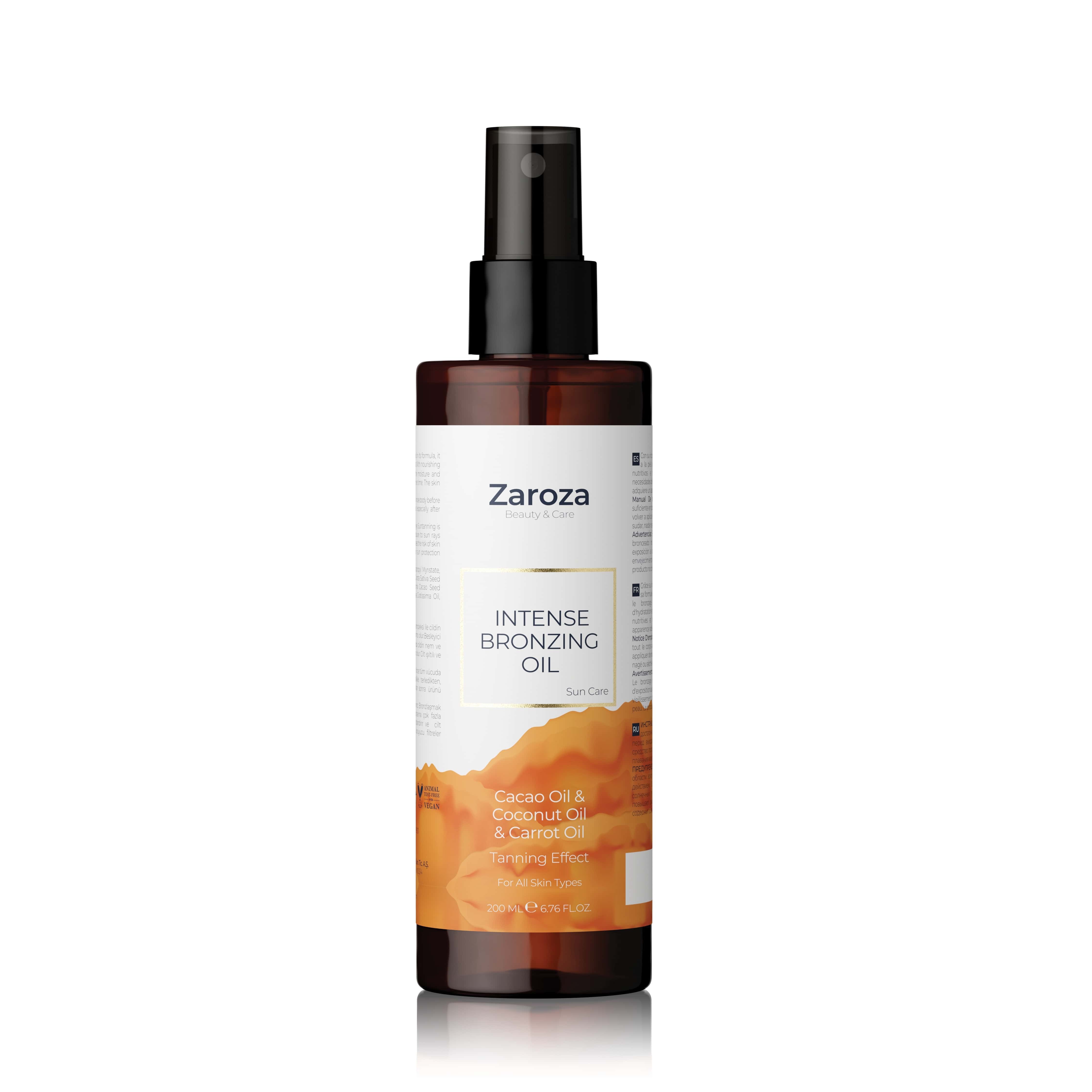 Zaroza Intense Bronzing Oil 200ml with Carrot Oil and Coconut Oil